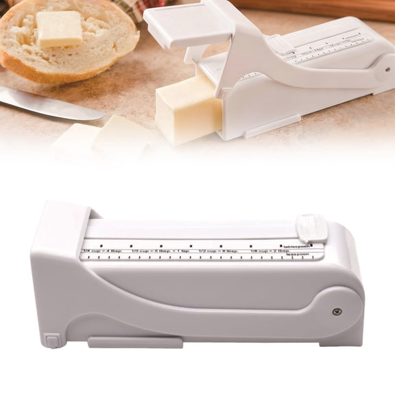 Butter Cutter and Dispenser with Measurement for Effortless Slicing of Bread Cakes and Cookies