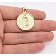thumbnail image 2 of Diamond-Cut Virgin Mary Medallion Pendant Unisex Adult 10K Yellow White Gold 3.37 Gr, Goldum NYC, 2 of 6
