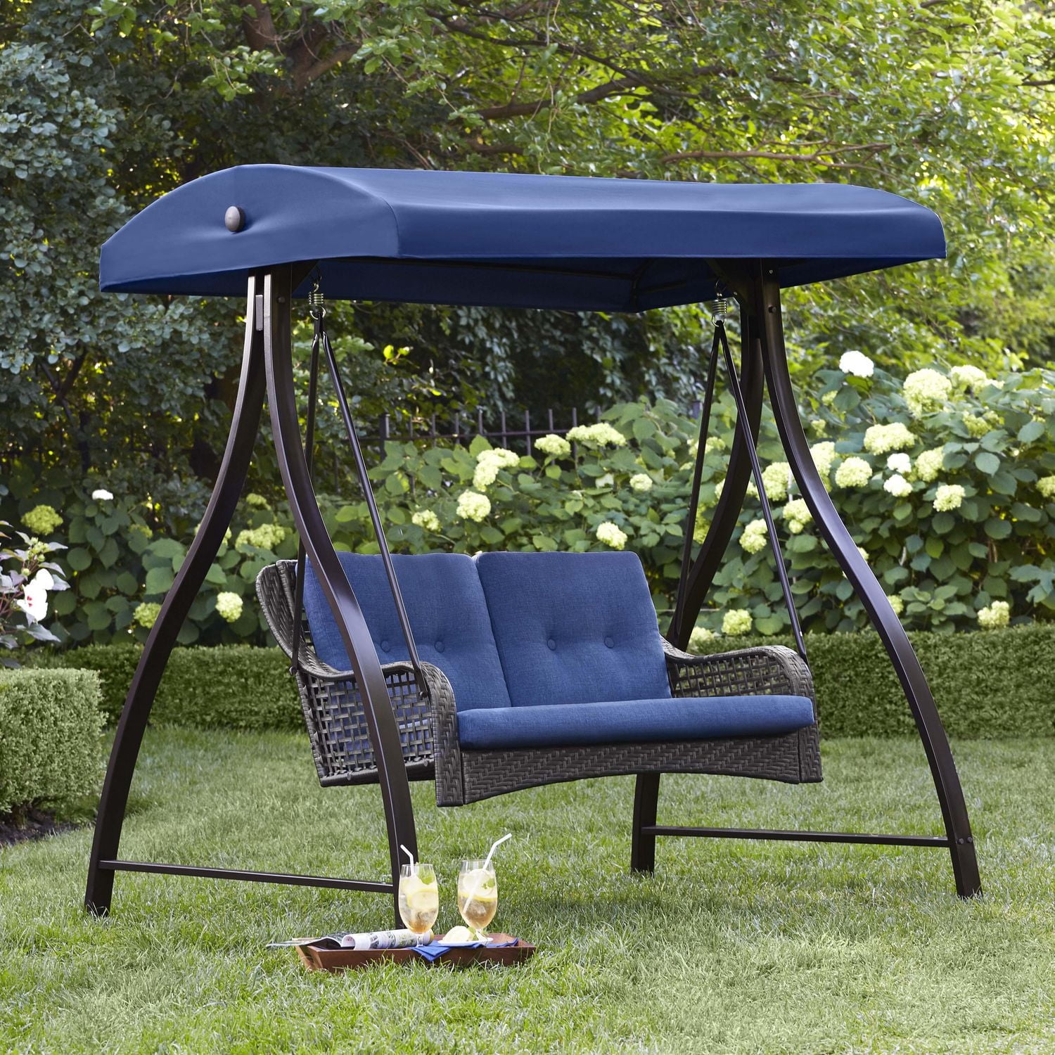 石井一孝 Swing in the Midnight Blue　2016 hometrends Tuscany 2-Person Swing - Walmart.ca