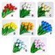 thumbnail image 3 of Monstrate 10X flores artificiales PU flores falsas ramo flores boda vacaciones Flores artificiales lago azul, 3 of 6