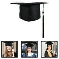 thumbnail image 5 of Manlingda Black Graduation Cap with Tassel - Bachelor Master, 5 of 6