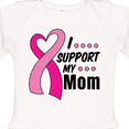 thumbnail image 4 of Inktastic Breast Cancer Awareness I Support My Mom with Pink Ribbon Boys or Girls Long Sleeve Baby Bodysuit, 4 of 5