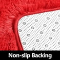 thumbnail image 6 of SUSUZI 5' x 7' Shaggy Area Rug, 2" Thick Ultra Plush Fluffy Carpet with Non-Slip PVC Backing, Red Modern Soft Rug for Bedroom Living Room Kids Room, 6 of 6