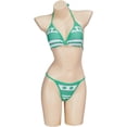 thumbnail image 2 of Anime Sexy Green Swimsuit Bikini Two-Piece Set Swimwear Women Bathing Suit, 2 of 7
