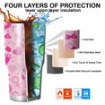 thumbnail image 7 of 30oz Pink Breast Cancer Tumblers Stainless Steel Tumbler with Lid and Straw,Vacuum Insulated Double Wall Travel Tumbler Cups Mug with Cleaning Brush for Coffee,Tea, 7 of 7