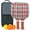 Brick-red-3, variant on Pickleball Paddles Set Of 2, Fiberglass Surface, Elegant Geometric Print, 4 Balls & Bag