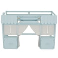 thumbnail image 5 of LOOM Twin Loft Bed with Built-in Bookshelf,Curtain,and Storage Shelf Amusement Park-Inspired Playful Design Safety Guardrails,Blue, 5 of 9
