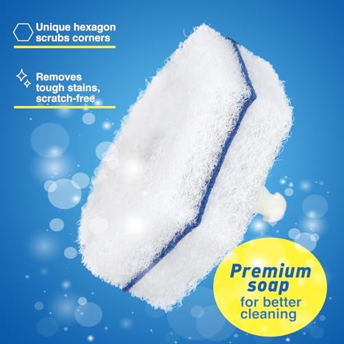 80-pcs Toilet Brush Wand Refills, Compatible with Most Toilet Brushes, Disposable Wand Heads (Package May Vary)