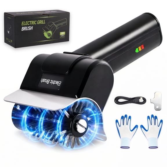 Electric Grill Brush ,Cordless Rechargeable Grill Cleaner for Barbecue