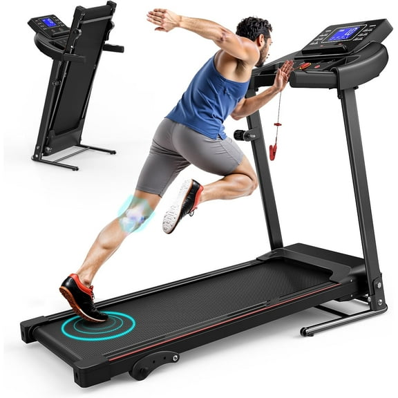 2.5HP Treadmill for Home with Incline 265lb Weight Capacity with Bluetooth, Portable Treadmill for Home Office Fitness Walking Jogging