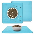 Ptlom Pet Placemat for Dog and Cat,Waterproof NonSlip Pet Bowl Mat