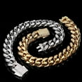thumbnail image 3 of Hip Hop Stainless Steel Bracelet Bling CZ Clasp Jewelry for Men Designs Cuban Link Bracelet Free Custom Logo Free Shipping QHY, 3 of 6