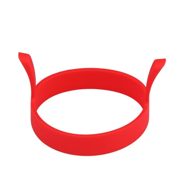 1 herramienta redonda de silicona para huevos fritos, molde para panqueques, cazador furtivo (rojo)
