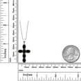 thumbnail image 6 of Gem Stone King 925 Sterling Silver Black Onyx Cross Pendant Necklace for Women | 2.40 Cttw | Gemstone December Birthstone | Oval 6X4MM | With 18 inch Chain, 6 of 6