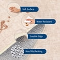 thumbnail image 6 of Garvee 8'x10' Modern Bordered Bow Area Rug Solid Washable Rug, Soft Non Slip Low Pile Indoor Mat for Living Room Bedroom Home Office, Beige, 6 of 10