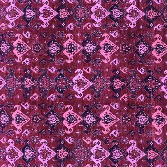 Ahgly Company Indoor Square Abstract Purple Modern Area Rugs, 5' Square