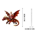 thumbnail image 3 of Fwttom Santa Claus Riding Dragon Christmas Decorations - 2D Flat Acrylic Hanging Christmas Ornaments, Holiday Party Garland Wreath Rattan Xmas Tree Decor, 3 of 7