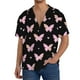 thumbnail image 1 of Balery Gradient Butterfly Camisa Casual de Manga Corta con Botones para Hombre, Texturizada, Estilo Cubano, para Playa, Verano-Medium, 1 of 5