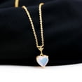 thumbnail image 3 of Rosec Jewels Real Ethiopian Opal Heart Necklace for Women - 6mm - AAA Grade - October Birthstone Necklace with Jewelry Box, 14K Yellow Gold, 3 of 9