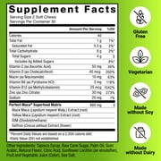 Force Factor Perfect Maca, Black & Yellow Maca Root Supplement with DIM & Saffron for Mood, Hormone, Energy Support, Dark Cherry, 60 Soft Chews