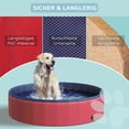 thumbnail image 6 of Collapsible Dog Pool & Bathtub, Heavy-Duty PVC Pet Swimming Pool for Dogs & Cats, Foldable Paddling Pool, Multiple Sizes & Colors (Blue/Red, 31.5"-55.1"), 6 of 11