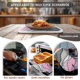 thumbnail image 5 of Oven Mitt and Pot Holders SetPink Grey Modern Geometric Heat Resistance Oven Gloves with Non-Slip Surface Kitchen Oven Mitts and Hot Pads for Cooking Baking Grilling BBQ, Abstract Beach, 5 of 9
