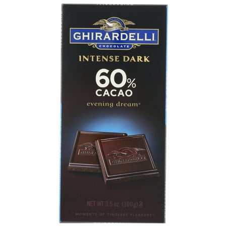 Ghirardelli Chocolate Intense Dark Bar, Evening Dream 60% Cacao, 3.5-Ounce Bar (Pack of 1)