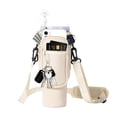 thumbnail image 2 of Personalización Bolsa para botella de agua Aganmi con bolsillo para teléfono para vaso moderno de 40 onzas, soporte para botella de agua con inicial brillante con correa ajustable para el hombro, bol, 2 of 3