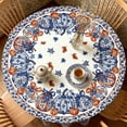 thumbnail image 4 of Fall Tablecloth, Round Pumpkins Maple Leaves Decorative Thanksgiving Table Cover for Kitchen Dining Picnic Tabletop Indoor Outdoor Party Decor E, 4 of 6