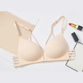 thumbnail image 2 of Sngxgn Women's Smoothing with Seamless Stretch Wireless Lightly Comfort Bra(Beige,One Size), 2 of 6