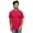 Fuchsia, variant on Casual Half Sleeves Men's Cotton Mandarin Collar Shirt Tunic-Medium