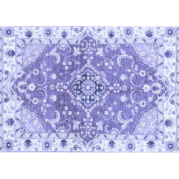 Ahgly Company Indoor Rectangle Abstract Blue Modern Area Rugs, 5' x 8'