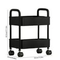 thumbnail image 2 of 2-Tier Rolling Cart with Wheels,Multifunction Utility Storage, Mobile Shelving Unit Storage Organizer for Kitchen Bathroom Laundry, 2 of 6