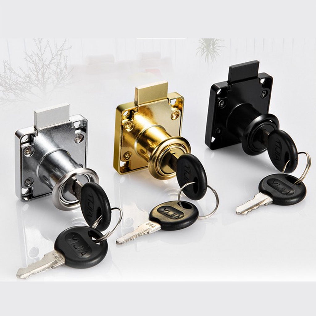 uxcell Drawer Cabinet Lock 18mm Diameter 32mm Length Cylinder Desk Lock  Keyed Different