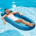 thumbnail image 3 of Aqua Leisure Inflatable Pool Float Water Comfort Lounge Lounger, Bubble Waves, 3 of 7