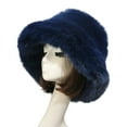 thumbnail image 5 of Eoperou Bucket Hat Oversized Fluffy Wide Brim Soft Thickened Ear Protection Faux Fur Winter Thermal Women Fisherman Cap for Daily Life, 5 of 8
