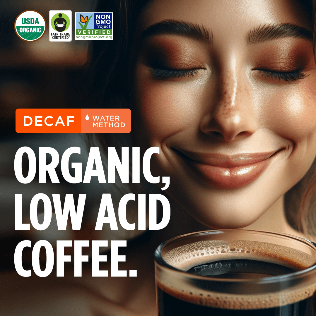 VitaCup Perfect Decaf Low Acid Coffee Pods Compatible w/ Keurig K-Cup Brewers, 16 Ct