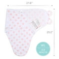 thumbnail image 4 of The Peanutshell Newborn Swaddles for Baby Girls, 3 Pack Set, Pink Floral Stars, 4 of 7