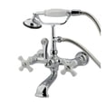 thumbnail image 4 of Elements Of Design DT5518PX Triple Handle Wall Mounted Clawfoot Tub Filler - Nickel, 4 of 4