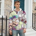 thumbnail image 3 of Rick And Morty Zip Up Hoodies Unisex Realistic 3D Print Sweatshirt Long Sleeve Hooded Jacket Coat 5XL, 3 of 8