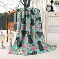 thumbnail image 2 of Bichon Dog Blue Florals Blanket,Comfortable Soft Flannel Throw Blanket,All Season,Warm Lightweight Blankets for Sofa Bed Couch Living Room Chair,60"x80"(150x200cm), 2 of 4