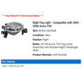 thumbnail image 2 of Right Fog Light - Compatible with 2004 - 2008 Acura TSX 2005 2006 2007, 2 of 2