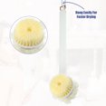 thumbnail image 5 of Unique Bargains Back Scrubber Double-sided Bath Brush for Bath Shower 14.96"x3.94"x2.76" White with Bath Flower, 5 of 7