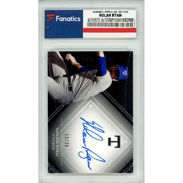 Bør tro Profit Nolan Ryan Texas Rangers Autographed 2017 Topps Diamond Icons #DA-NR #13/25 Card - Topps - Fanatics Authentic Certified - Walmart.com Bør tro Profit Nolan Ryan Texas Rangers Autographed 2017 Topps Diamond Icons #DA-NR #13/25 Card - Topps - Fanatics Authentic Certified - Walmart.com