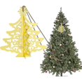 thumbnail image 4 of Adorno navideño Foohvr de cobre 3D colgante diseño estrella y árbol de Navidad, 4 of 5