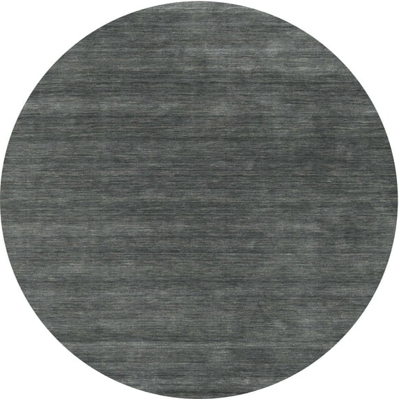 Ahgly Company Indoor Round Contemporary Gray Abstract Area Rugs, 6' Round
