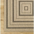thumbnail image 5 of Hauteloom Beril Living Room, Bedroom Patio Outdoor Area Rug - Traditional, Transitional - Tan, Black White, White Tonal - 7'10" Round, 5 of 6