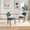 Teal, variant on PORKISS Upholstered Dining Chairs Set of 2, Mid-Century Kitchen Chairs with Solid Wood Legs and Cushioned Wingback for Kitchen, Beige
