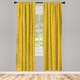 thumbnail image 4 of Ambesonne Love Window Curtains, Heart Pattern on Polkadot Back, Each 28" W x 63" L, Earth Yellow Dark Yellow, 4 of 4