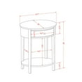 thumbnail image 3 of East West Furniture Hillsboro Asian Wood Nightstand in Distressed Jacobean Brown, 3 of 7